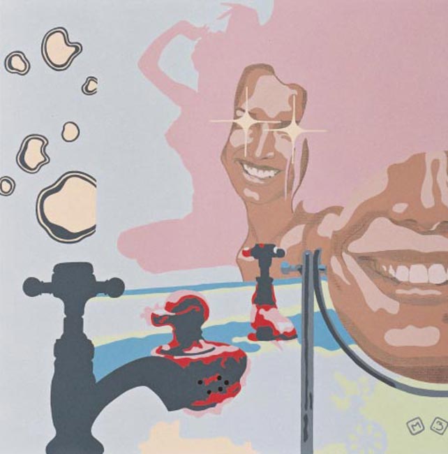 Myriam Baudin, Ultra white, 60 x 60 x 4,5 cm, 2006. Peinture acrylique.