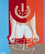 Gérard Le Cloarec, Femme girafe, 2004. 100 x 81 cm.