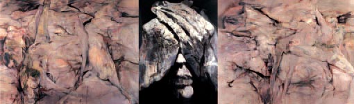 Franta, Témoin, 200 x 670 cm. Huile sur toile. Collection musée d’Art Contemporain de Nagoya, Japon