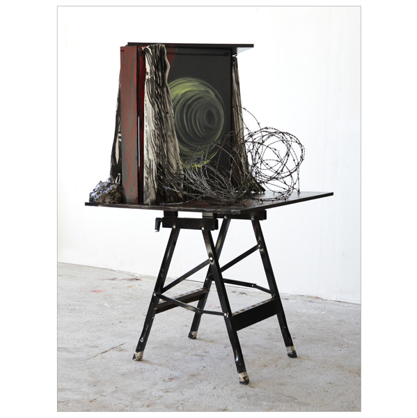 double théâtre, vue de côté 1, 104x94x74cm, 2011